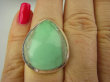 bpe6783 ZIELONA KROPLA - SKARB Natury - Piękny Klasyczny Pierścień kojący WARYSCYT - przywracanie nadziei, wytrwałość, pokonywanie życiowych problemów r.15 Srebro 925 # - 6
