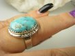 bpe8532 Niezwykły OKAZ Pierścień naturalny TURKUS ARIZONA Turkusy r.16 egzotyczne Srebro 925 # - 3