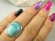 bpe8532 Niezwykły OKAZ Pierścień naturalny TURKUS ARIZONA Turkusy r.16 egzotyczne Srebro 925 # - 4