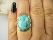 bpe8532 Niezwykły OKAZ Pierścień naturalny TURKUS ARIZONA Turkusy r.16 egzotyczne Srebro 925 # - 5