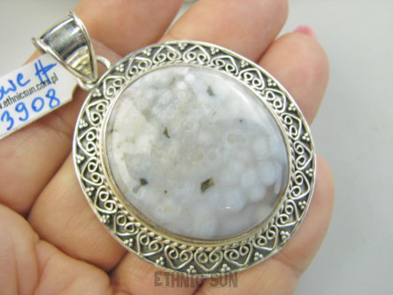 bwe3908 CUDOWNY Unikat Duży Wisior Zawieszka 24 g!! KOJĄCA moc natury JASPIS KRAJOBRAZOWY Srebro 925 #