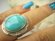 bpe8547 Śliczny OKAZ Pierścień Pierścionek naturalny TURKUS ARIZONA Turkusy r.20 egzotyczne Srebro 925 # - 4