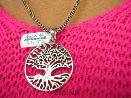bwe3454 RAJSKIE DRZEWO Zawieszka WISIOR cały ze srebra DRZEWO ŻYCIA - symbol nieśmiertelności Srebro 925 #