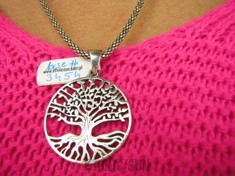bwe3454 RAJSKIE DRZEWO Zawieszka WISIOR cały ze srebra DRZEWO ŻYCIA - symbol nieśmiertelności Srebro 925 #