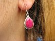bkee746 MALINOWE KROPLE - Lśniące Kolczyki z RUBINAMI - RUBIN INDYJSKI Kamień MIŁOŚCI Rubiny Srebro 925 - 3