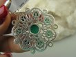 bwee2085 Śliczny AŻUROWY ELEGANCKI Wisior Zielony Onyks Oliwin Perydot Srebro 925 # - 5