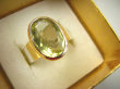 bpee4166 Delikatny Lśniący Pierścionek Pierścień CYTRYN LEMON - kamień antycukrzycowy r.16 Srebro 925 # - 9