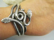 bb3937 Seksowna EGZOTYCZNA BARDZO Masywna 45g !! Orientalna Otwarta regulowana DUŻA  5,5cm Bransoleta Bransoletka Dwa Węże, Wąż - amulet na miłość i pieniądze Srebro 925 # - 2