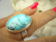 bpe7772 Piękny Klasyczny OKAZ Pierścień naturalny Błękitny TURKUS ARIZONA Turkusy r.19/ r.20 Srebro 925 # - 5