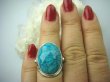bpee2861 Śliczniutki  Kunsztowny Pierścień Szlifowany Turkusowy Howlit r.13/ r.14 Srebro 925 # - 5