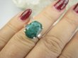 bpee4372 PIĘKNY LUX Pierścień Pierścionek OKAZ Szmaragd Indyjski Szmaragdy r.13 Srebro 925 - 4