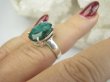 bpee4372 PIĘKNY LUX Pierścień Pierścionek OKAZ Szmaragd Indyjski Szmaragdy r.13 Srebro 925 - 5