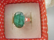 bpee4382 PIĘKNY LUX Pierścień Pierścionek OKAZ Szmaragd Indyjski Szmaragdy r.16 Srebro 925 - 7