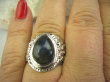 bpe4502 Śliczniutka  Myszeczka z niebieskim błyskiem *Pierścień Labradoryt Spektrolit kamień Zorzy Polarnej r.17 zdobiona obrączka Srebro 925 # - 4