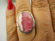bpe8014 Pastelowa Słodzinka śliczny  Delikatny Pierścień Różowy RODOCHROZYT - kamień miłości r.17 Srebro 925 # - 5