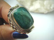 bpee3248 SZMARAGDOWY KLEJNOT - Pierścień Zielony Szmaragd Indyjski Szmaragdy r.18 Srebro 925 # - 6