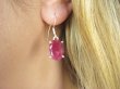 bkee1112 MALINOWE Lśniące Kolczyki z RUBINAMI - RUBIN INDYJSKI Kamień MIŁOŚCI Rubiny Srebro 925 - 3