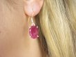 bkee1112 MALINOWE Lśniące Kolczyki z RUBINAMI - RUBIN INDYJSKI Kamień MIŁOŚCI Rubiny Srebro 925 - 5
