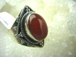 bpe6045 Biżuteria Orientalna - Delikatny Pierścień Czerwony Onyks - regeneruje SERCE, EGZEMY, PAMIĘĆ r.17 Srebro 925 # - 6