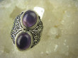 bpe6499 Egzotyczny Masywny Pierścień Fioletowy Ametyst - kamień mądrości r.16/ r.17 Srebro 925 # - 6