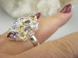bpee4549 BOSKO PIĘKNY WIELOBARWNY Pierścień Pierścionek naturalny Cytryn, Ametyst, Blue Topaz, Granat, Kwarc Dymny r.15 SREBRO 925 # - 3