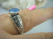 bpee3177 BAJECZNIE PIĘKNA Niezwykła obrączka zdobiony Pierścień Chalcedon (czakra gardła) TARCZYCA r.15 Srebro 925 - 7
