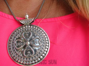 bwe3243 Marokański Gigant 43 Gramy !Duży 8.5 cm na 6.2 cm  !!!! Duży Długi Wisior Cały ze Srebra marokańskie wzornictwo Maroko SREBRO 925 #