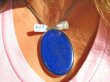 bwe3767 EGIPSKA BOGINI !!! OGROMNY Długi 7 cm GIGANT 41 gramów Wisior Zawieszka LAPIS LAZULI z pirytem strażnik prawdy i mądrości w klasycznej oprawie Srebro 925 # - 2