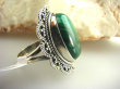 bpe2735 Biżuteria Orientalna !!! MALACHIT W KORONKACH - Piękny Pierścień z Malachitem MALACHIT - pobudza kreatywność r.18 Srebro 925 # - 4