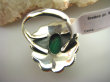 bpe2735 Biżuteria Orientalna !!! MALACHIT W KORONKACH - Piękny Pierścień z Malachitem MALACHIT - pobudza kreatywność r.18 Srebro 925 # - 6