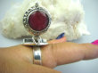 bpee2790 NAMIĘTNY RUBIN INDYJSKI !!! Piękny Sekretnik Otwierany Pierścień na Zdjęcia lub Marzenia Rubiny r.18 Srebro 925 # - 11