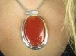 bwe3878 Przepiekny Okaz Niesamowity 6.7 cm GIGANT 32 g !!! Duży Wisior Zawieszka CZERWONY ONYKS - regeneruje SERCE, EGZEMY, PAMIĘĆ Srebro 925 # - 4