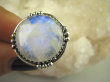 bpe6723 Orientalna Piękność Pierścień Niebiesko Chabrowy KAMIEŃ KSIĘŻYCOWY r.17 Srebro 925 # - 3