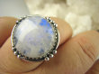 bpe6723 Orientalna Piękność Pierścień Niebiesko Chabrowy KAMIEŃ KSIĘŻYCOWY r.17 Srebro 925 # - 8