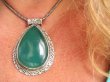 bwe3715 Niesamowity OKAZ 28 g !!! Duży Wisior Zawieszka ZIELONY ONYKS - regeneruje SERCE, EGZEMY, PAMIĘĆ Srebro 925 # - 7