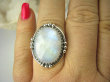 bpe6818 Orientalny Pierścień Wielobarwny KAMIEŃ KSIĘŻYCOWY r.18 zdobione srebro Srebro 925 # - 4
