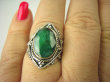 bpee3693 SZMARAGDOWY KLEJNOT !!!! Delikatny Pierścień Szmaragd Indyjski Szmaragdy r.18/ r.19 Srebro 925 - 3