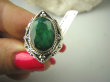 bpee3693 SZMARAGDOWY KLEJNOT !!!! Delikatny Pierścień Szmaragd Indyjski Szmaragdy r.18/ r.19 Srebro 925 - 6