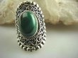 bpe4053 Przepiękny DUŻY PIERŚCIEŃ z zielonym Malachitem Malachit - pobudza kreatywność r.14 zdobione Srebro 925 # - 4