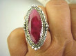bpee3841 RUBINOWY CUDOWNY Pierścień Rubin Indyjski w orientalnej oprawie Rubiny r.18 Srebro 925 # - 5