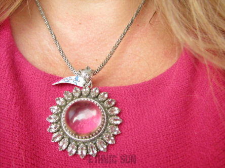 bwee2324 LUKSUSOWO PIĘKNY DUŻE 26G Kryształowe SŁOŃCE  Odpromiennik (rak , tarczyca , reumatyzm) KLEJNOT I OCHRONA Kunsztowny Wisior Słońce KRYSZTAŁ GÓRSKI Srebro 925 #