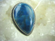 bpe5833 DOSŁOWNIE BOSKI  Pierścień CUDNY naturalny niebieski błękitny Morski AZURYT r.19 Srebro 925 # - 8