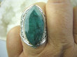 bpee3233 Piękny Pierścień Zielony Szmaragd Indyjski , Szmaragdy r.21 ażurowa obrączka Srebro 925 # - 4