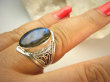 bpe9069 Delikatny Ażurowy Pierścień Pierścionek Labradoryt Spektrolit - kamień zorzy polarnej r.17 Srebro 925 - 3