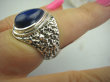 bpe4342 Biżuteria Orientalna !!!! Pierścień Lapis Lazuli strażnik prawdy i mądrości r.15 SREBRO 925 # - 7