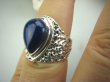 bpe4342 Biżuteria Orientalna !!!! Pierścień Lapis Lazuli strażnik prawdy i mądrości r.15 SREBRO 925 # - 3