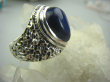 bpe4342 Biżuteria Orientalna !!!! Pierścień Lapis Lazuli strażnik prawdy i mądrości r.15 SREBRO 925 # - 5