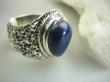 bpe4342 Biżuteria Orientalna !!!! Pierścień Lapis Lazuli strażnik prawdy i mądrości r.15 SREBRO 925 # - 2