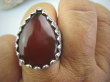 bpe5109 KRÓLEWSKO CZARODZIEJSKI OKAZ PIERŚCIEŃ brązowy karneol SARD r.19 pięknie zdobione Srebro 925 # - 5