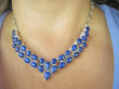 bn1595 Komplet biżuterii naszyjnik i kolczyki 45 gramów Przepiękna Kolia Regulowany max 47,50cm Naszyjnik Lapis Lazuli Srebro 925 # - 2